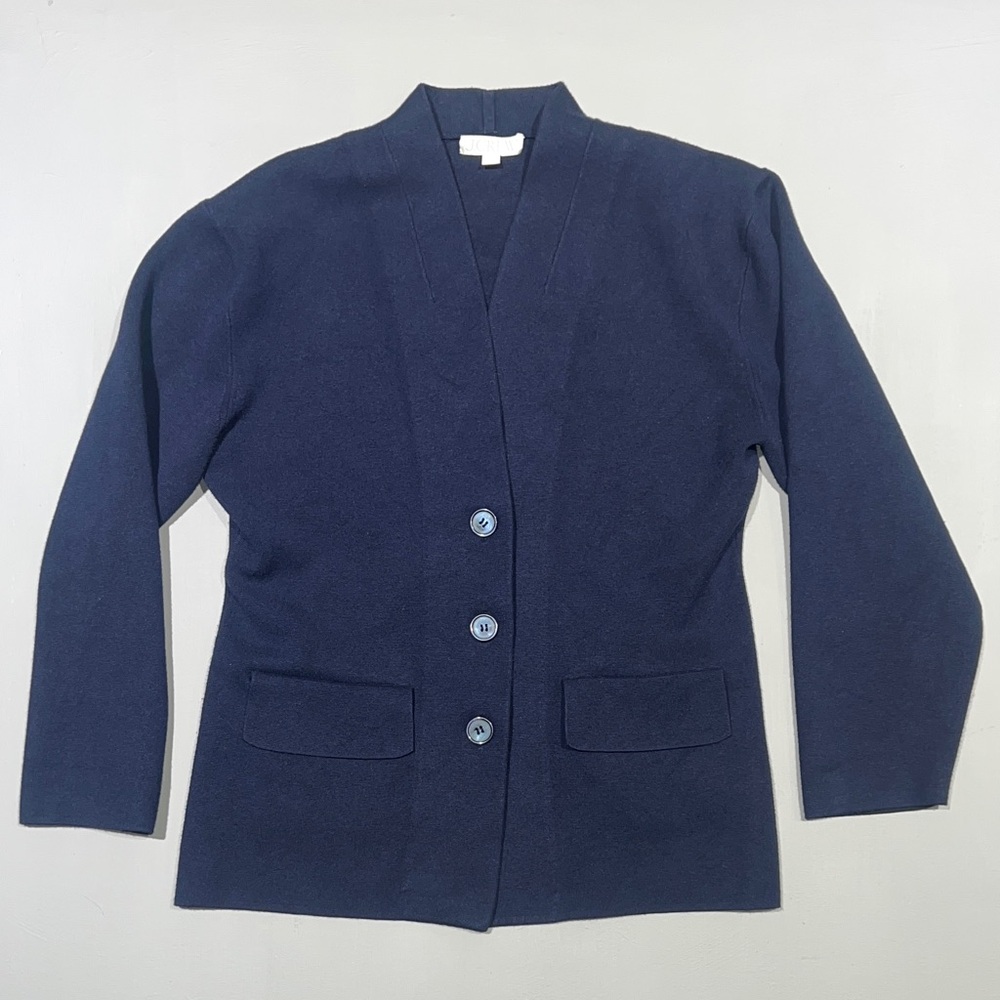J. Crew Navy Blue Sculptural Women's Sweater